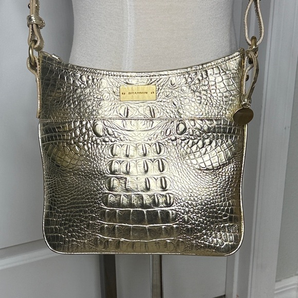 Brahmin Shayna Vintage Gold Melbourne Crossbody - Picture 1 of 8
